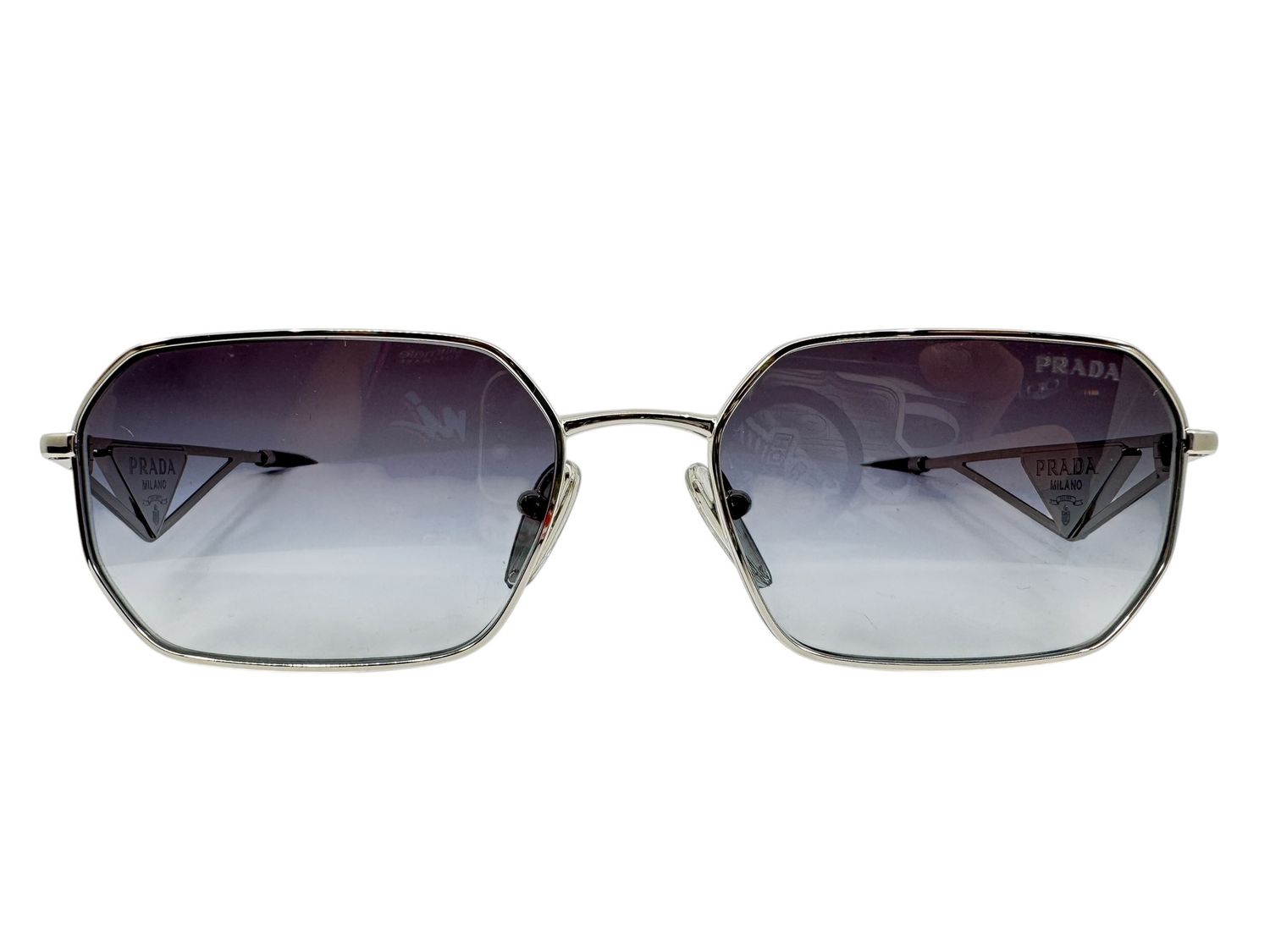 Prada Silver Metal Frame Sunglasses