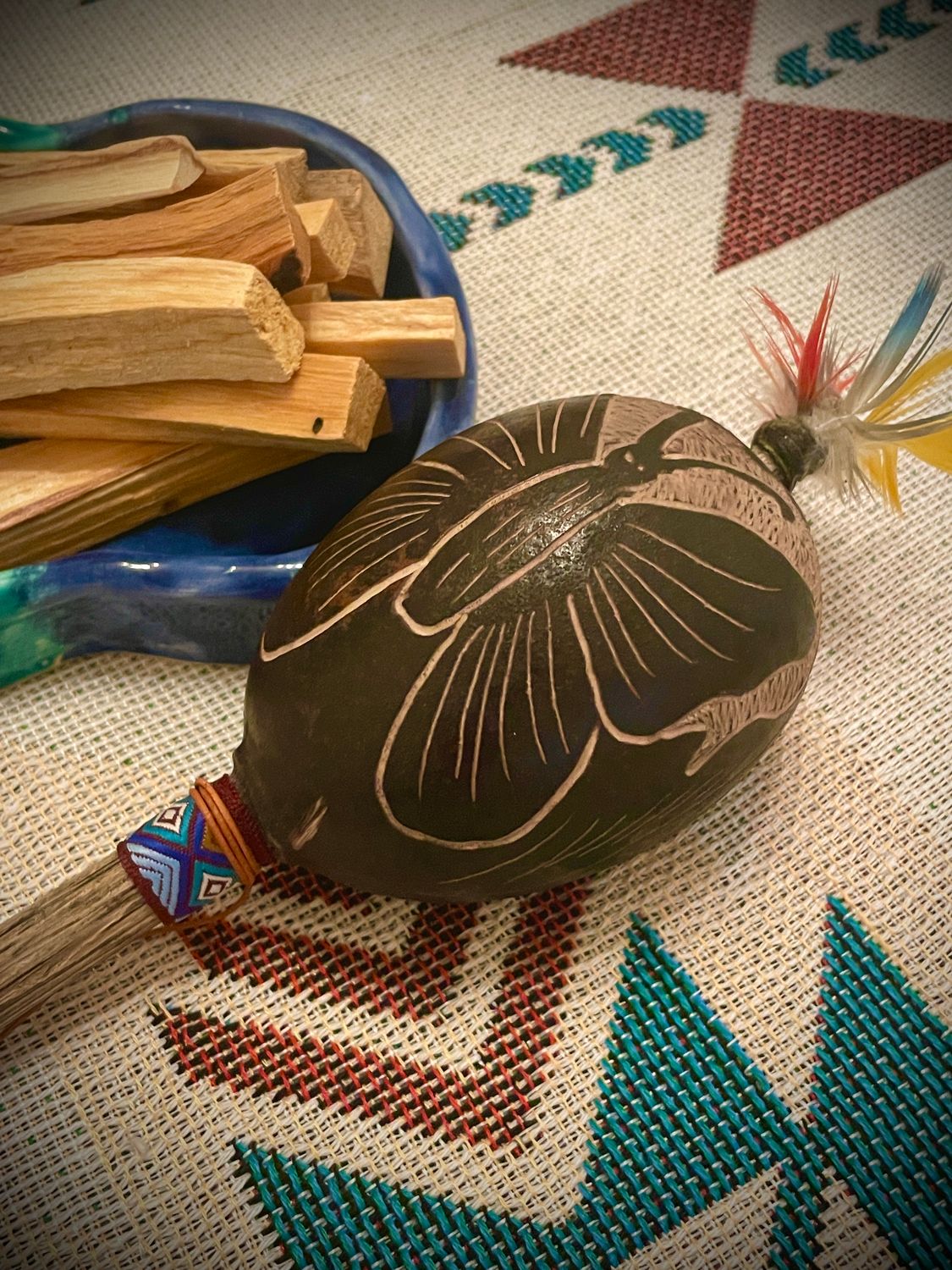ŠIPIBO ŠAMANSKA ZVEČKA  - ŠUŠKALICA  - srednja/ SHIPIBO SHAMAN RATTLE - medium
