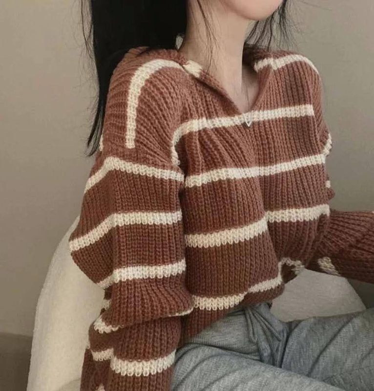 SALE海軍領針織上衣