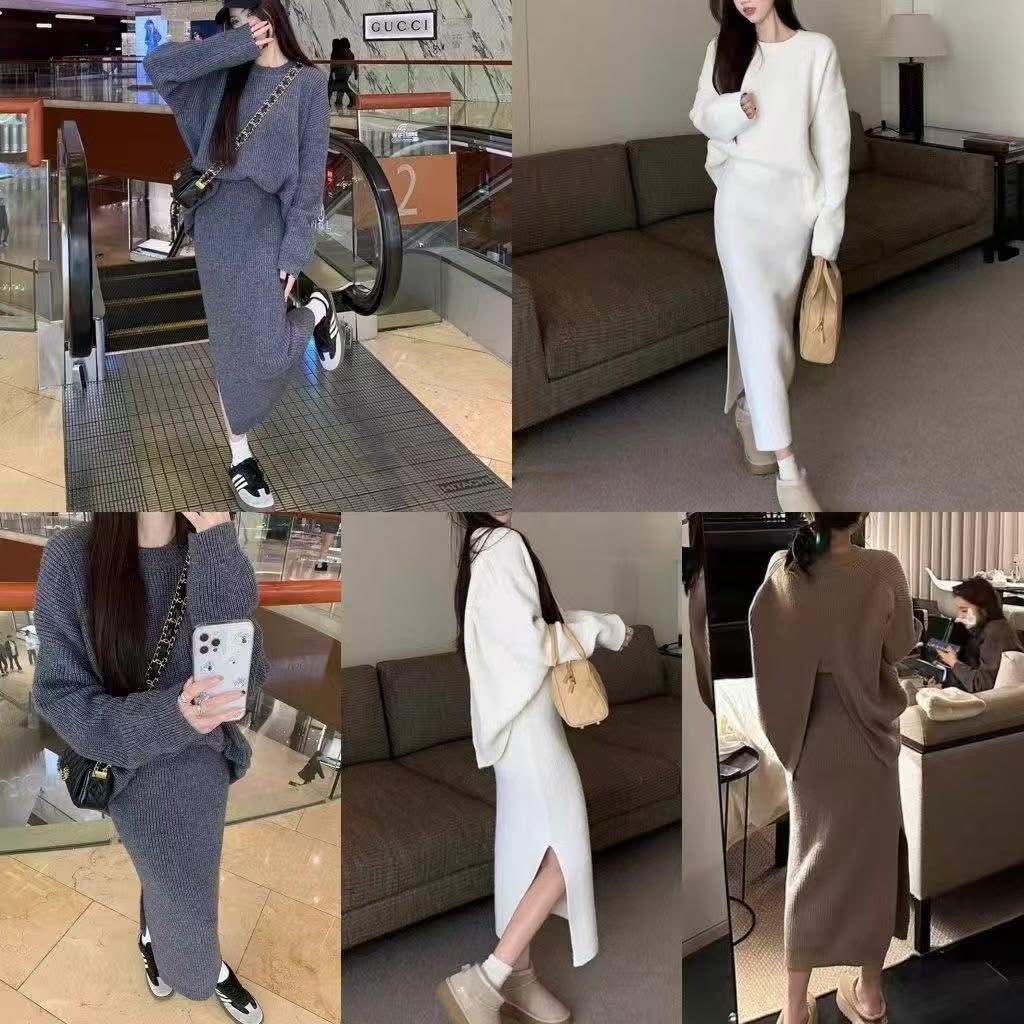 質感坑條紋套裝