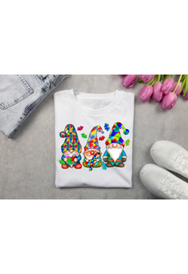 Gnomes Autism Awareness T-shirt/Unisex/Sublimation