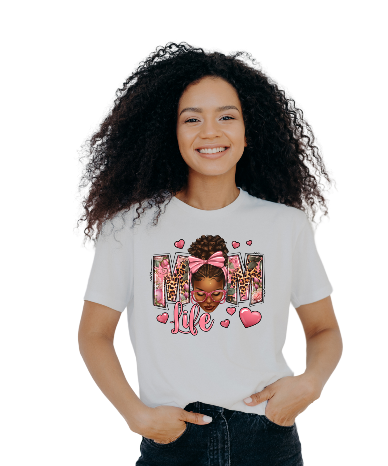 Mom Life Messy Bun T-shirt, Sublimation