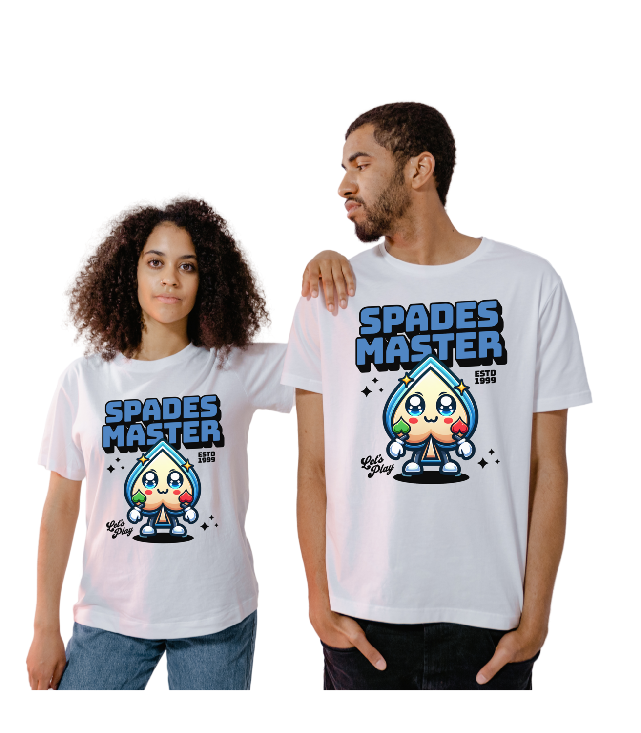 Spades Master With Cute Cartoon Spade Fun Tee Unisex