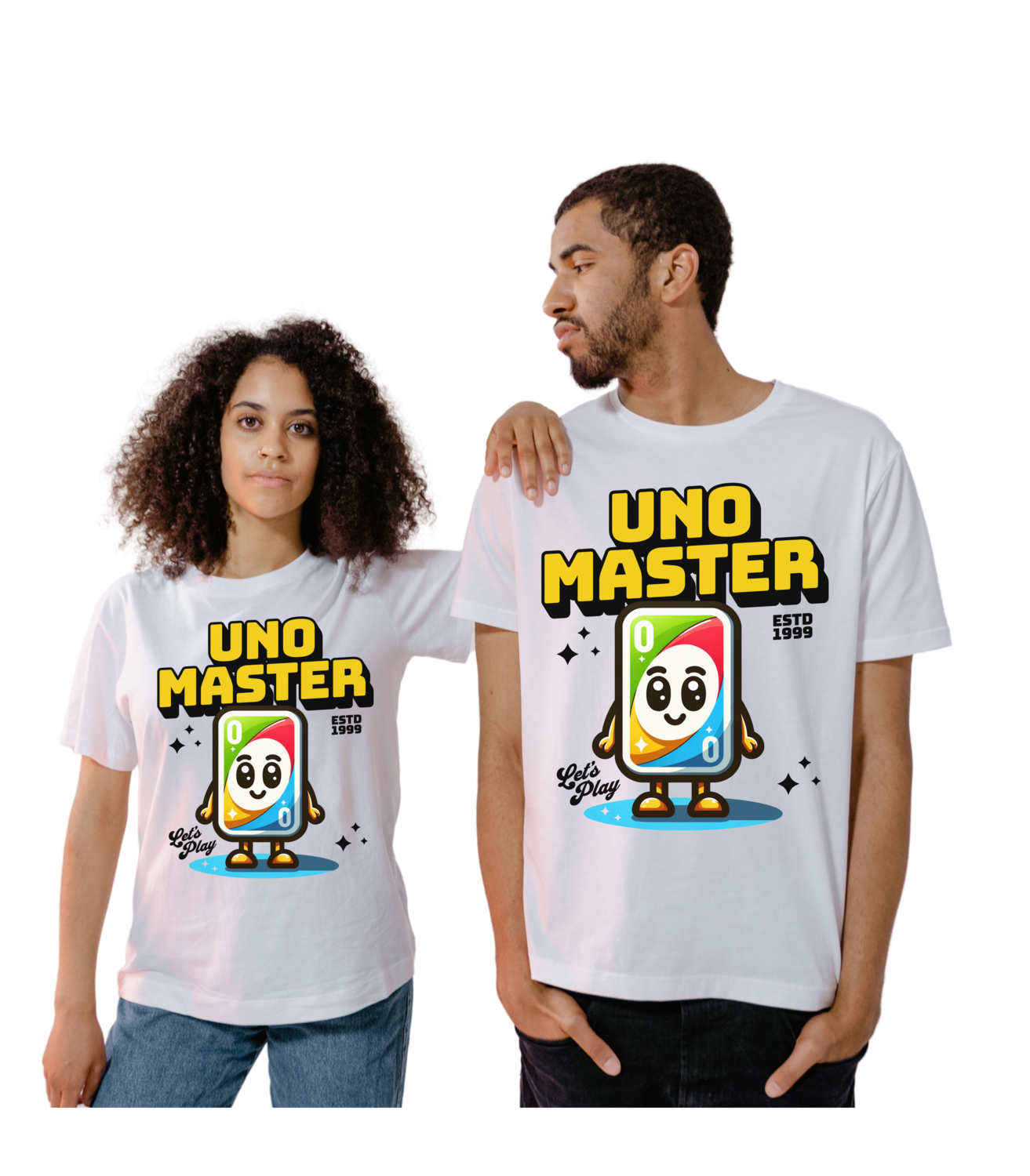 Uno Master With Cute Cartoon Uno Card Fun Tee Unisex