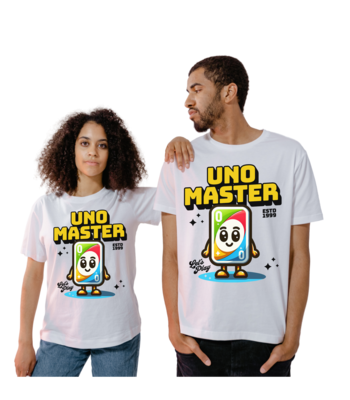Uno Master With Cute Cartoon Uno Card Fun Tee Unisex