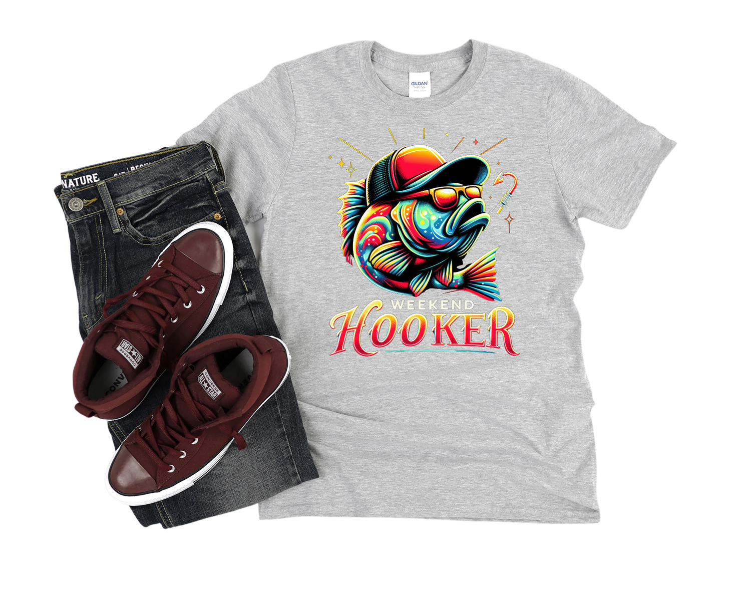 Weekend Hooker Funny Fisherman Summertime T-shirt