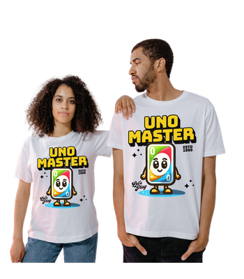 Uno Master With Cute Cartoon Uno Card Fun Tee Unisex
