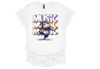 Hip Hop Hippo Music T-shirt/Unisex/Everyday Tee/Sublimation