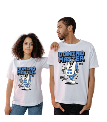 Domino Master With Cute Cartoon Domino Fun Tee Unisex