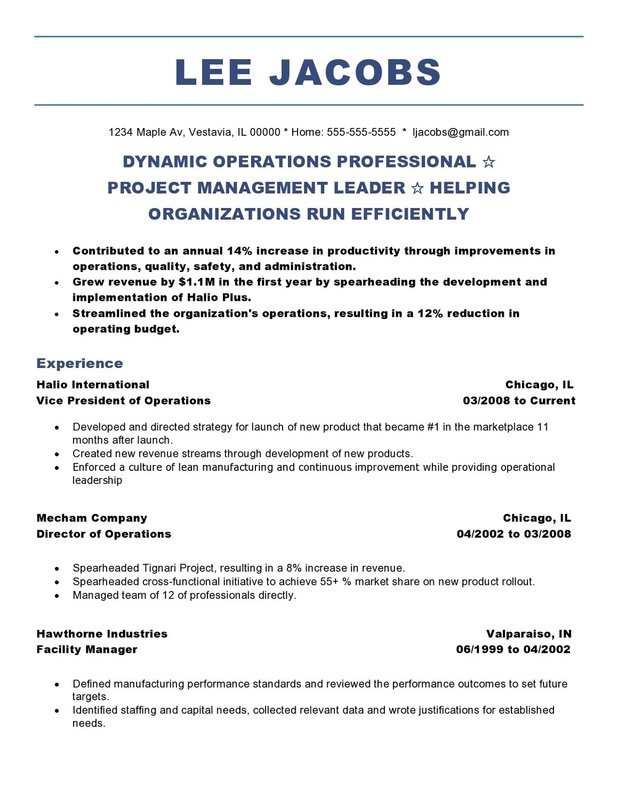 MID-EXPERIENCED/MANAGER/CAREER CHANGE RESUME (from scratch)