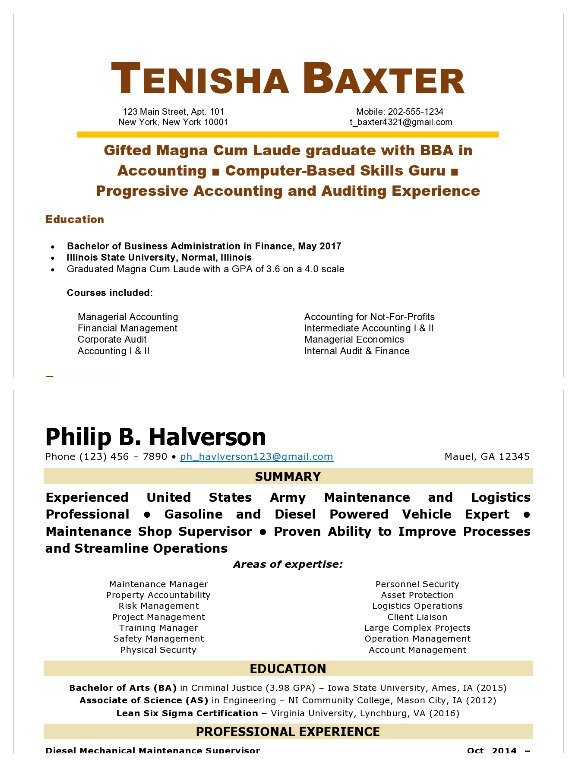 STUDENT/ENTRY-LEVEL/MILITARY TRANSITION RESUME (from scratch)