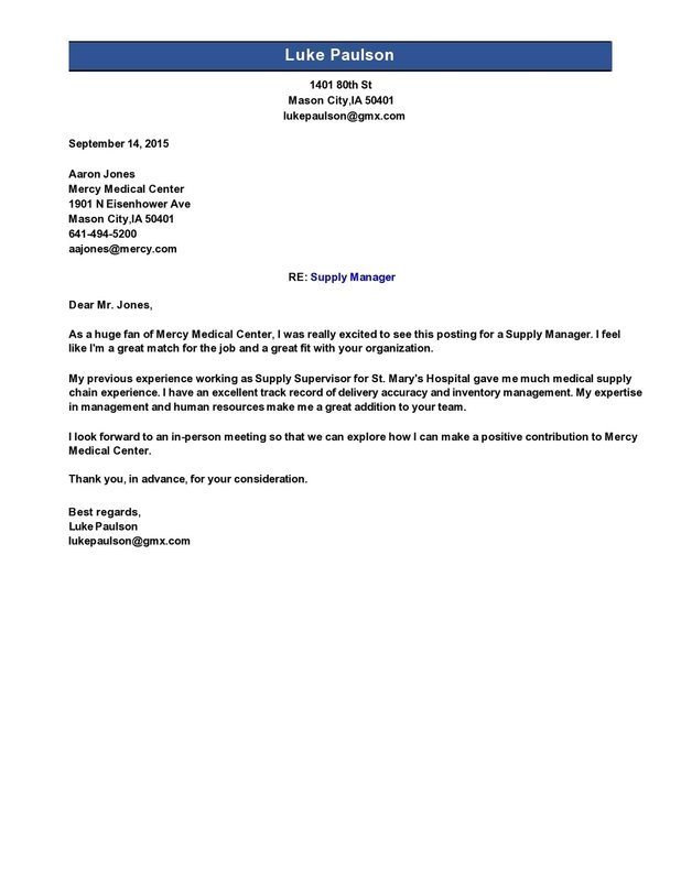 WRITE A COVER LETTER