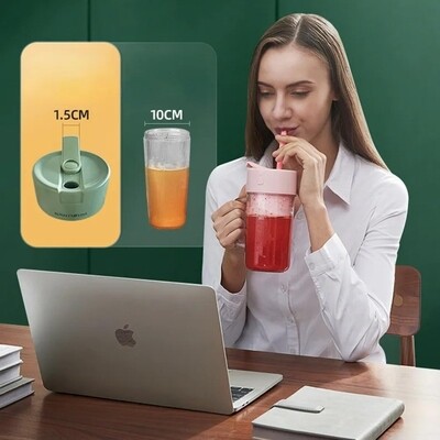Sport Portable Electric Orange Juice with 8 Blades Electric Large Capacity Fruit Juicer for Orange,apple,Carrot,Fruits And Vegtables Smoothies Kitchen &amp; Travel, Sport (VA-Barrel Juicer)