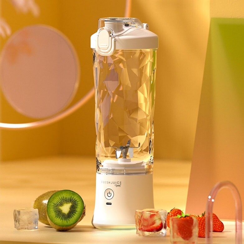Portable Blender for Smoothie, Milk Shakes, Crushing Ice and Juice, USB Rechargeable Battery with 4000 mAh 230 Watts Motor, 500 ML, built-in Jar, Black (Stainless Steel Blades)