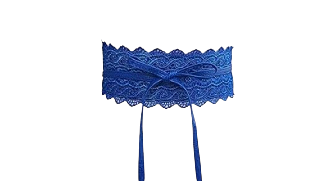Ceinture en dentelle Bleu royal