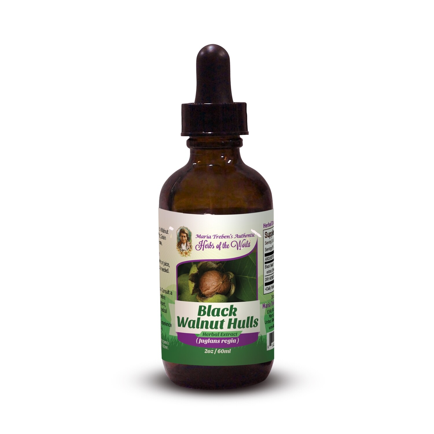 Black Walnut (Juglans nigra) 2oz/59ml Herbal Extract / Tincture - Maria Treben's Authentic™ Herbs of the World