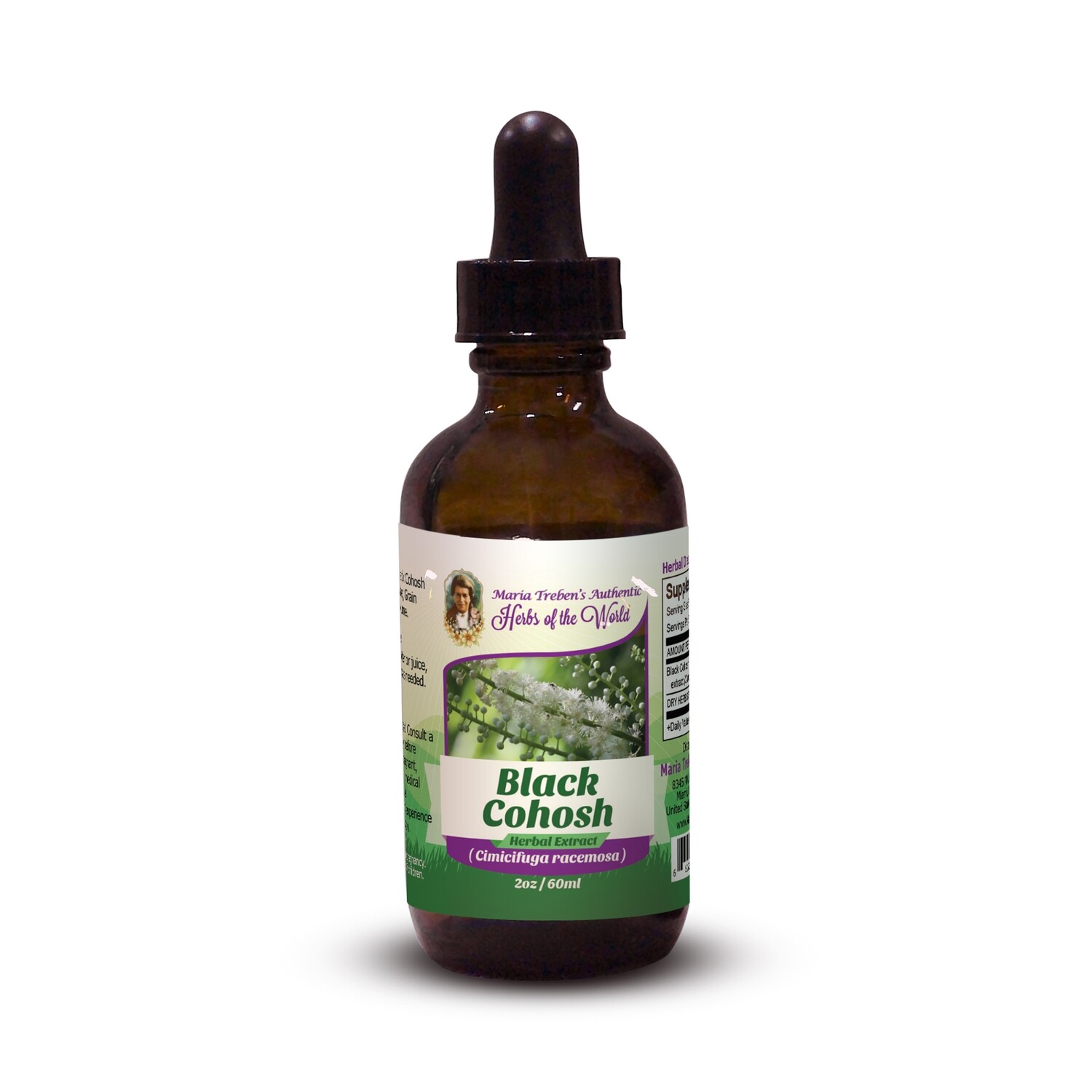 Black Cohosh Root (Cimicifuga racemosa) 2oz/59 ml Herbal Extract / Tincture - Maria Treben's Authentic™ Herbs of the World