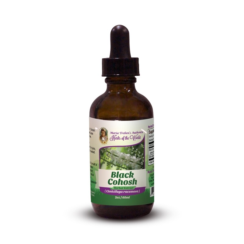 Black Cohosh Root (Cimicifuga racemosa) 2oz/59 ml Herbal Extract / Tincture - Maria Treben's Authentic™ Herbs of the World