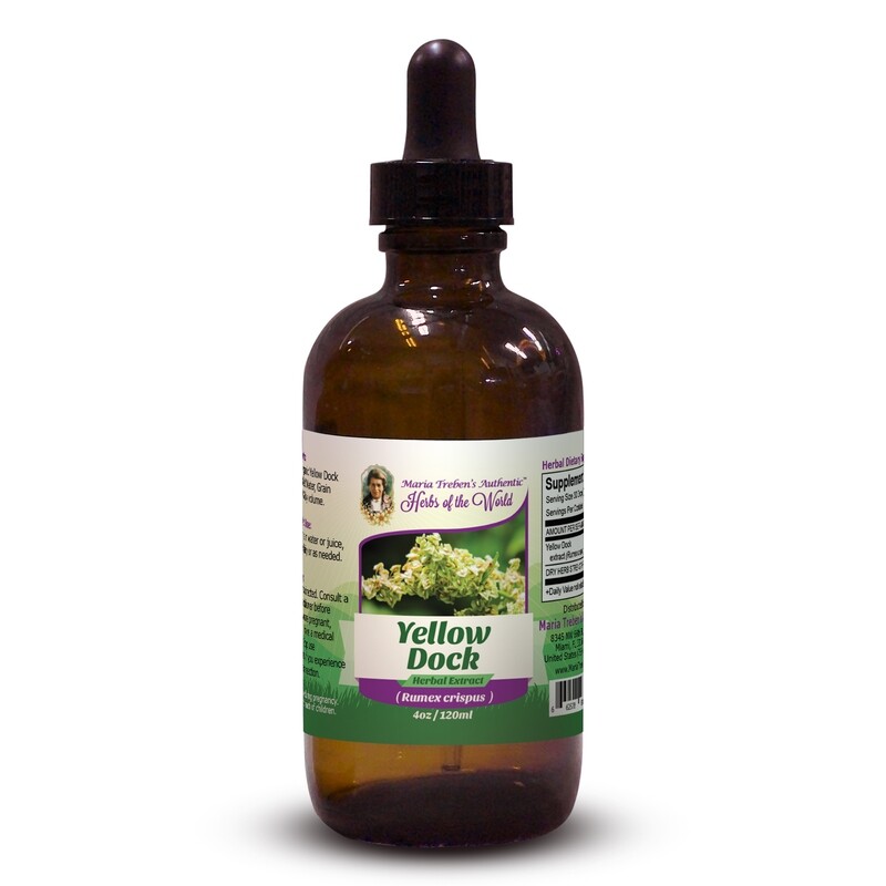 Yellow Dock (Rumex crispus) 4oz/118ml Herbal Extract / Tincture - Maria Treben's Authentic™ Herbs of the World