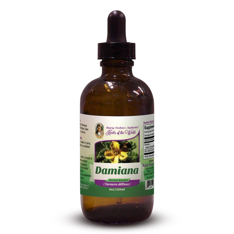 Damiana Herb (Turnera diffusa) 4oz/118ml Herbal Extract / Tincture - Maria Treben's Authentic™ Herbs of the World