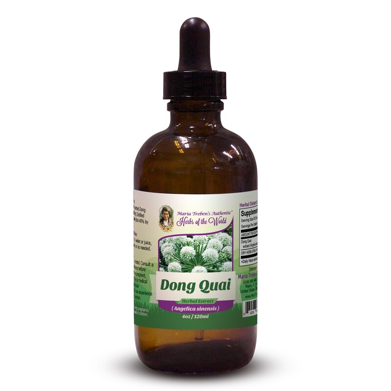 Dong Quai Root (Angelica sinensis) 4oz/118ml Herbal Extract / Tincture - Maria Treben's Authentic™ Herbs of the World