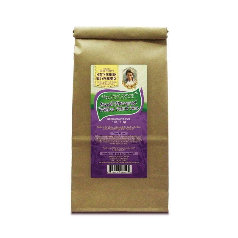 Small Flowered Willow-Herb (Epilobium parviflorum) 4oz/113g Herbal Tea - Maria Treben's Authentic™ Featured Herb