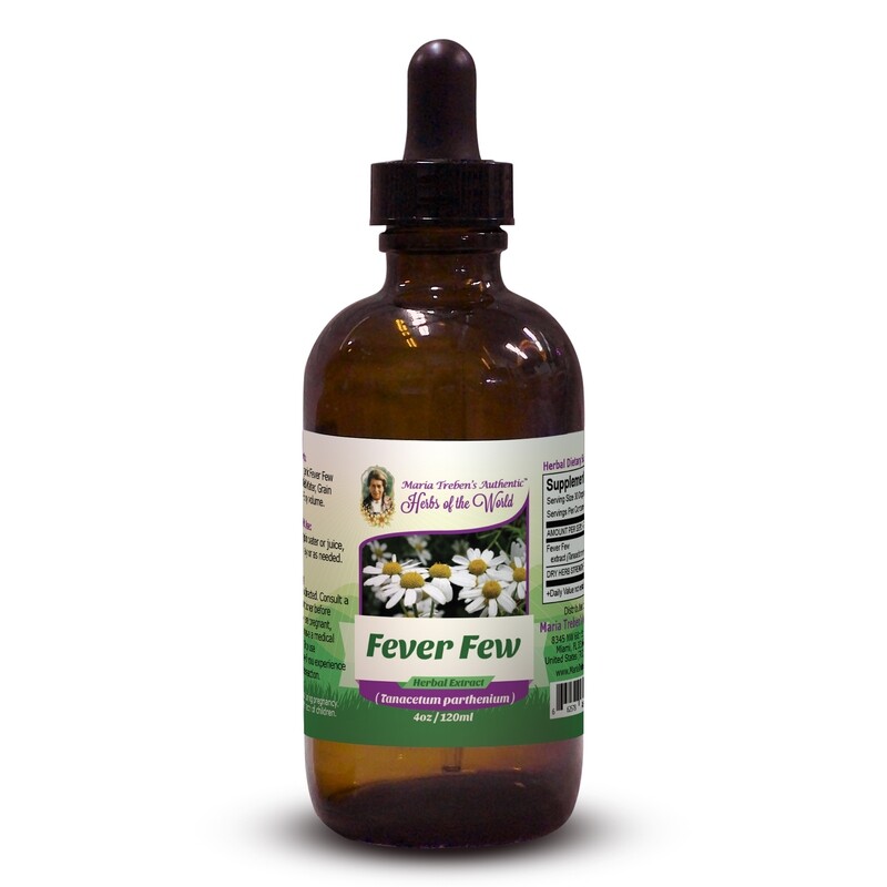 Feverfew Leaf (Tanacetum Parthenium) 4oz/118ml Herbal Extract / Tincture - Maria Treben's Authentic™ Herbs of the World