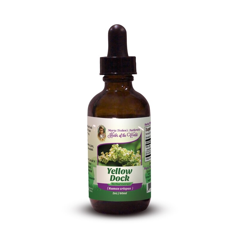 Yellow Dock (Rumex crispus) 2oz/59ml Herbal Extract / Tincture - Maria Treben's Authentic™ Herbs of the World