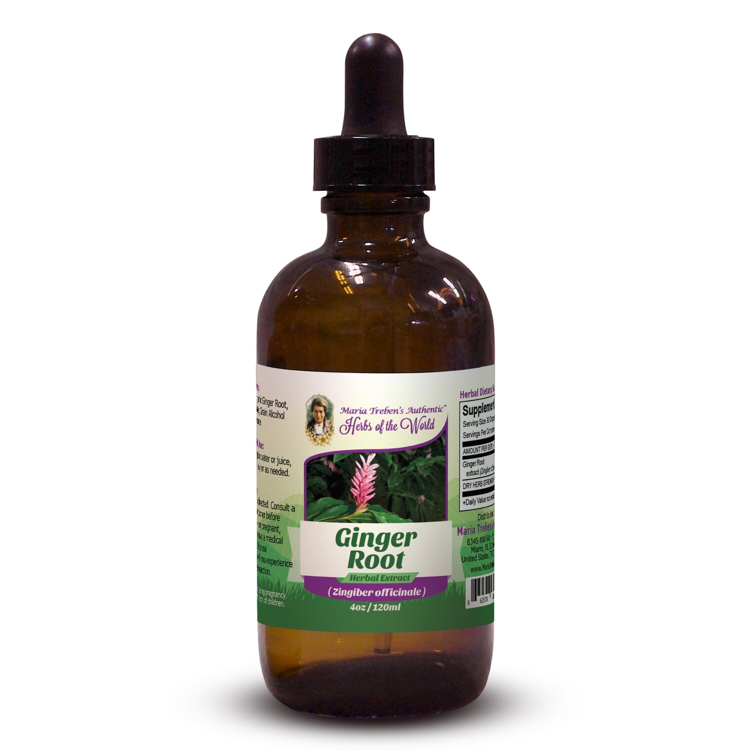 Ginger Root (Zingiber officinale) 4oz/118ml Herbal Extract / Tincture - Maria Treben's Authentic™ Herbs of the World Ginger Root (Zingiber officinale) 4oz/118ml Herbal Extract / Tincture - Maria Treben's Authentic™ Herbs of the World