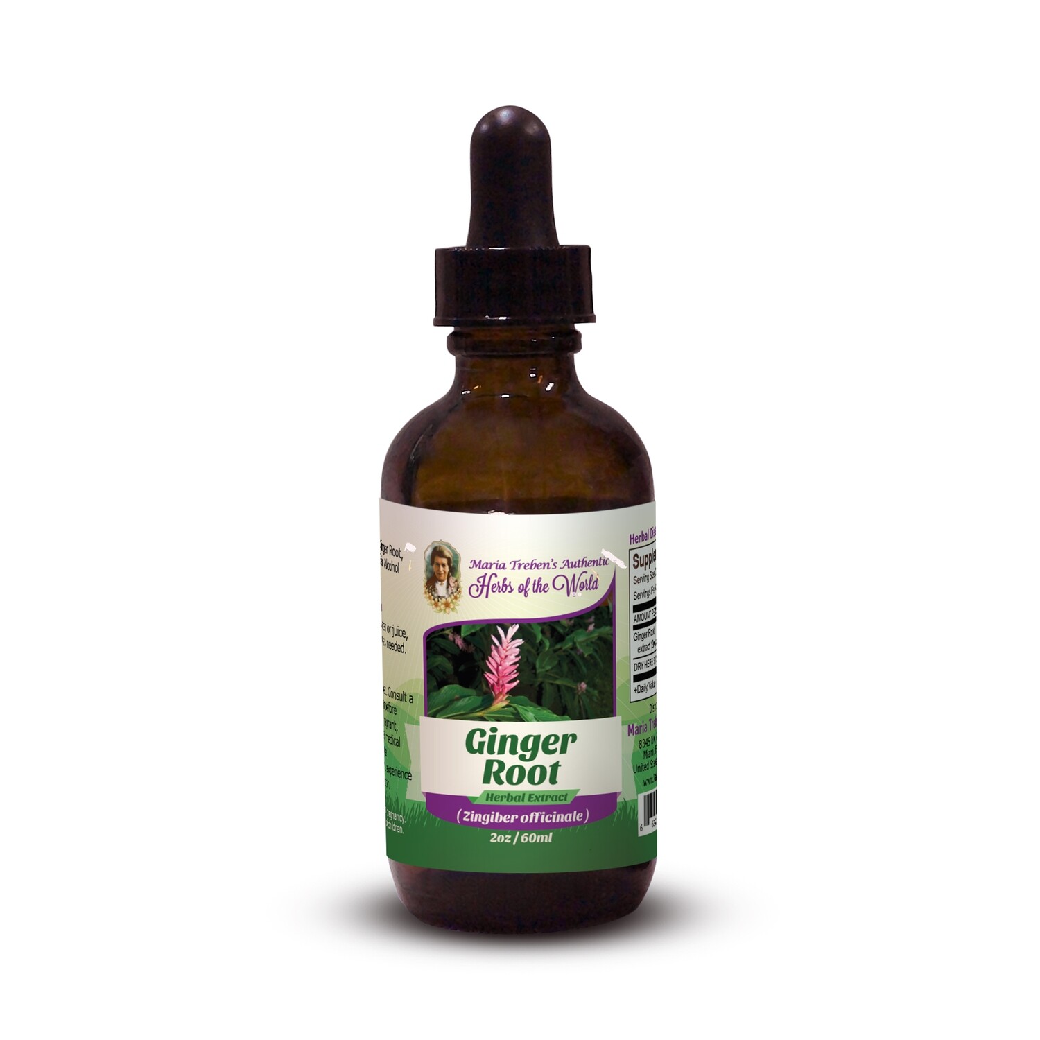 Ginger Root (Zingiber officinale) 2oz/59ml Herbal Extract / Tincture - Maria Treben's Authentic™ Herbs of the World Ginger Root (Zingiber officinale) 2oz/59ml Herbal Extract / Tincture - Maria Treben's Authentic™ Herbs of the World