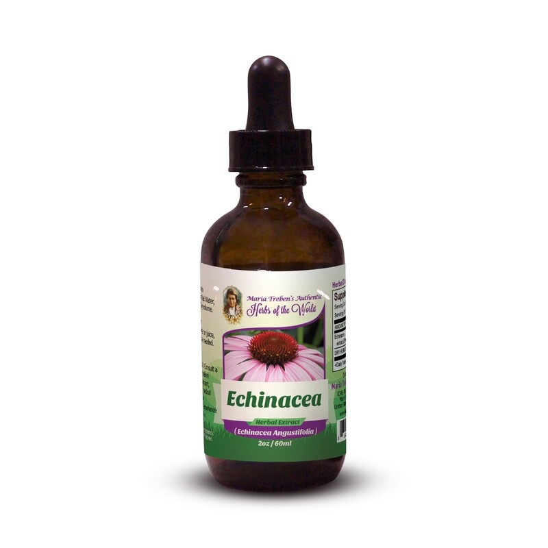 Echinacea (Echinacea Angustifolia L.) 2oz/59ml Herbal Extract / Tincture - Maria Treben's Authentic™ Herbs of the World