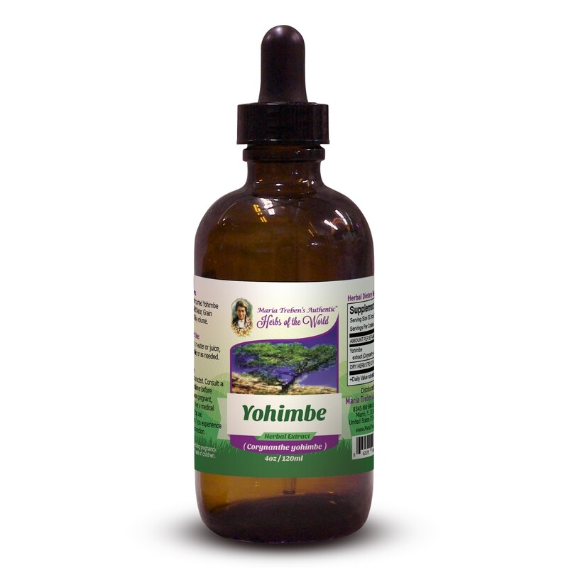 Yohimbe (Pausinystalia yohimbe) 4oz/118ml Herbal Extract / Tincture - Maria Treben's Authentic™ Herbs of the World
