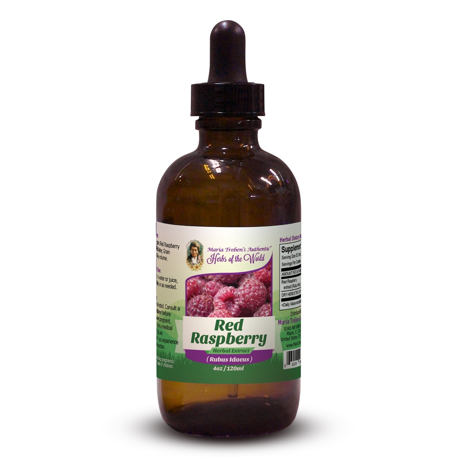 Red Raspberry (Rubus Idaeus) 4oz/118ml Herbal Extract / Tincture - Maria Treben's Authentic™ Herbs of the World Red Raspberry (Rubus Idaeus) 4oz/118ml Herbal Extract / Tincture - Maria Treben's Authentic™ Herbs of the World