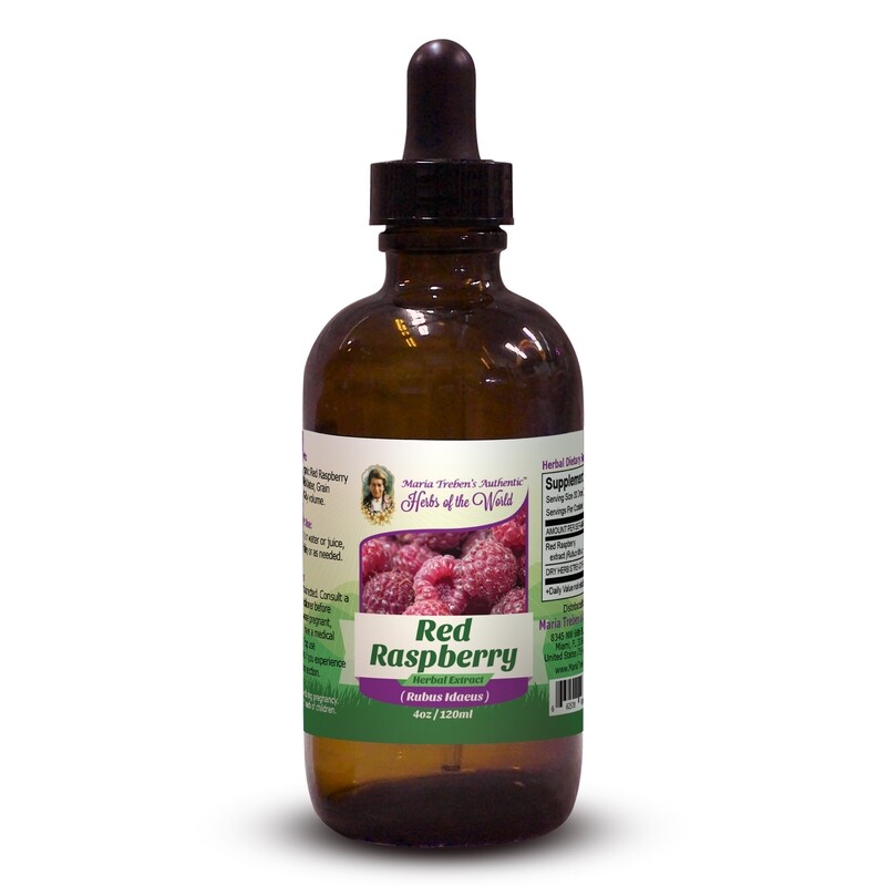 Red Raspberry (Rubus Idaeus) 4oz/118ml Herbal Extract / Tincture - Maria Treben's Authentic™ Herbs of the World