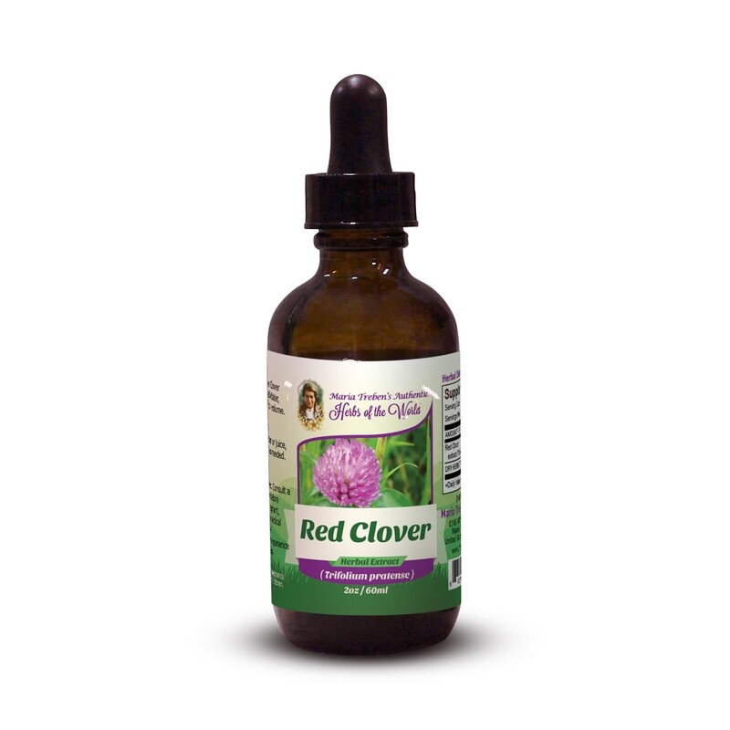 Red Clover Blossoms (Trifolium pratense) 2oz/59ml Herbal Extract / Tincture - Maria Treben's Authentic™ Herbs of the World