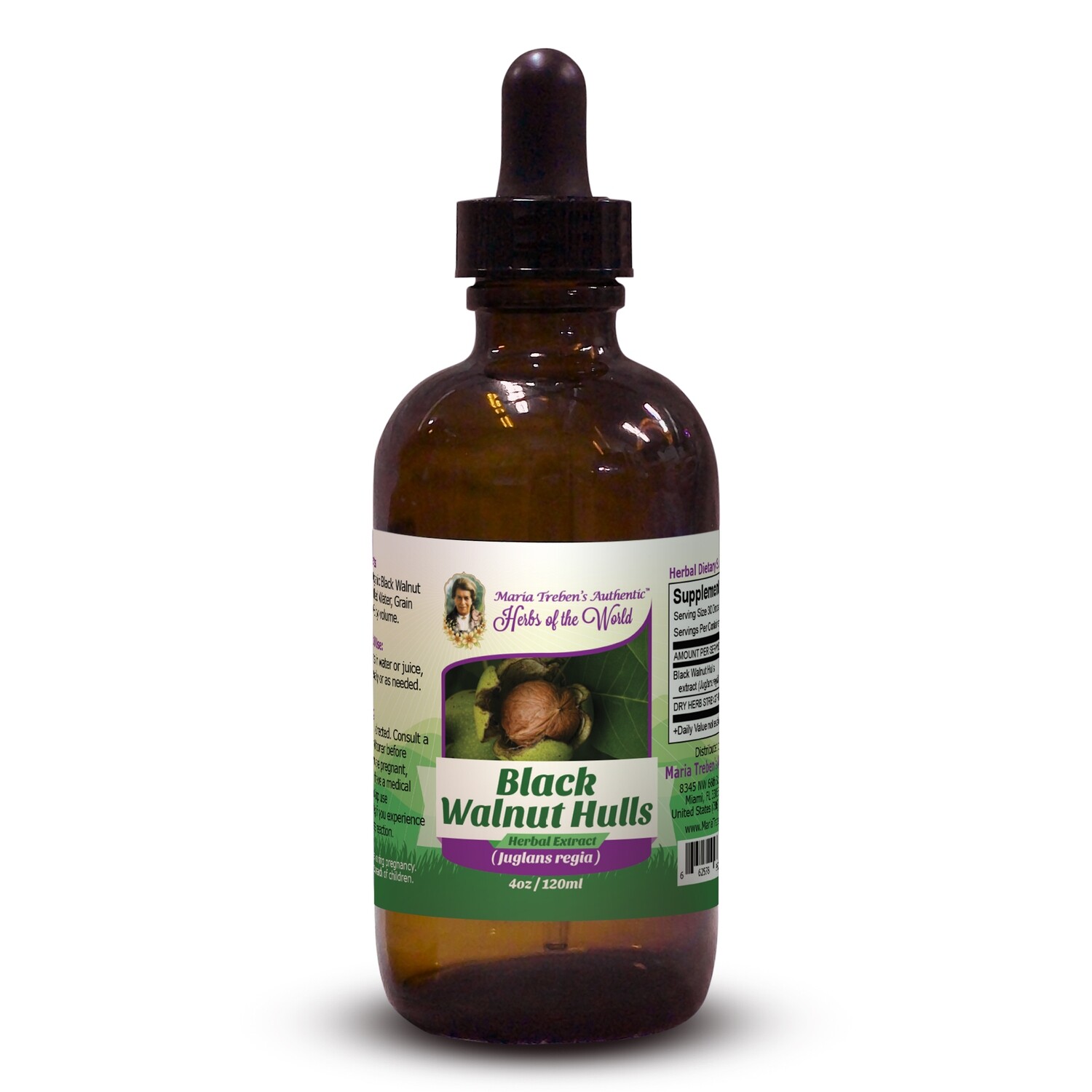 Black Walnut (Juglans nigra) 4oz/118ml Herbal Extract / Tincture - Maria Treben's Authentic™ Herbs of the World Black Walnut (Juglans nigra) 4oz/118ml Herbal Extract / Tincture - Maria Treben's Authentic™ Herbs of the World