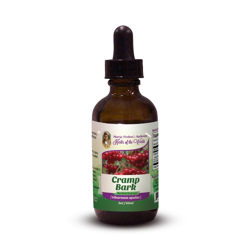 Cramp Bark(Viburnum opulus) 2oz/59ml Herbal Extract / Tincture  - Maria Treben's Authentic™ Herbs of the World