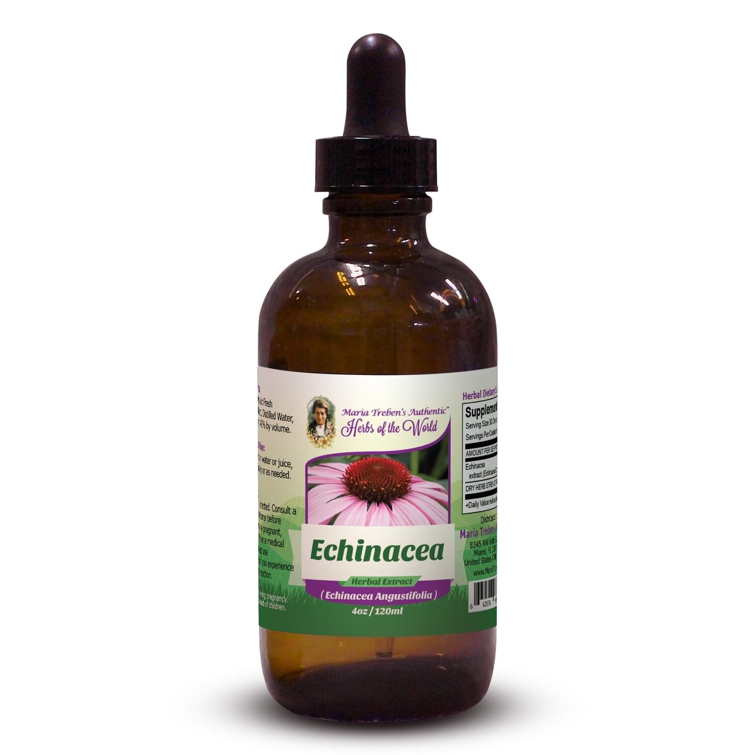Echinacea (Echinacea Angustifolia L.) 4oz/118ml Herbal Extract / Tincture - Maria Treben's Authentic™ Herbs of the World Echinacea (Echinacea Angustifolia L.) 4oz/118ml Herbal Extract / Tincture - Maria Treben's Authentic™ Herbs of the World