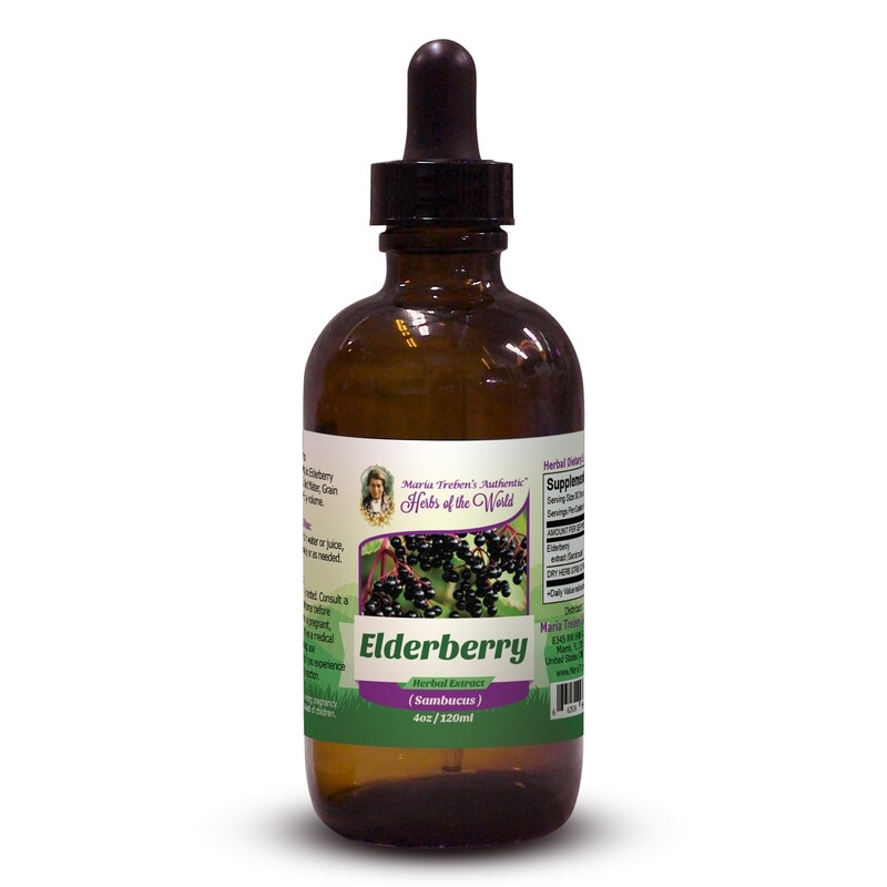 Elderberry (Sambucus nigra) 4oz/118ml Herbal Extract / Tincture - Maria Treben's Authentic™ Herbs of the World