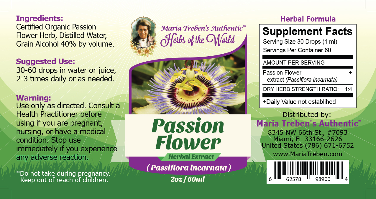 Passion Flower (Passiflora incarnata) 2oz/59ml Herbal Extract / Tincture - Maria Treben&#039;s Authentic™ Herbs of the World