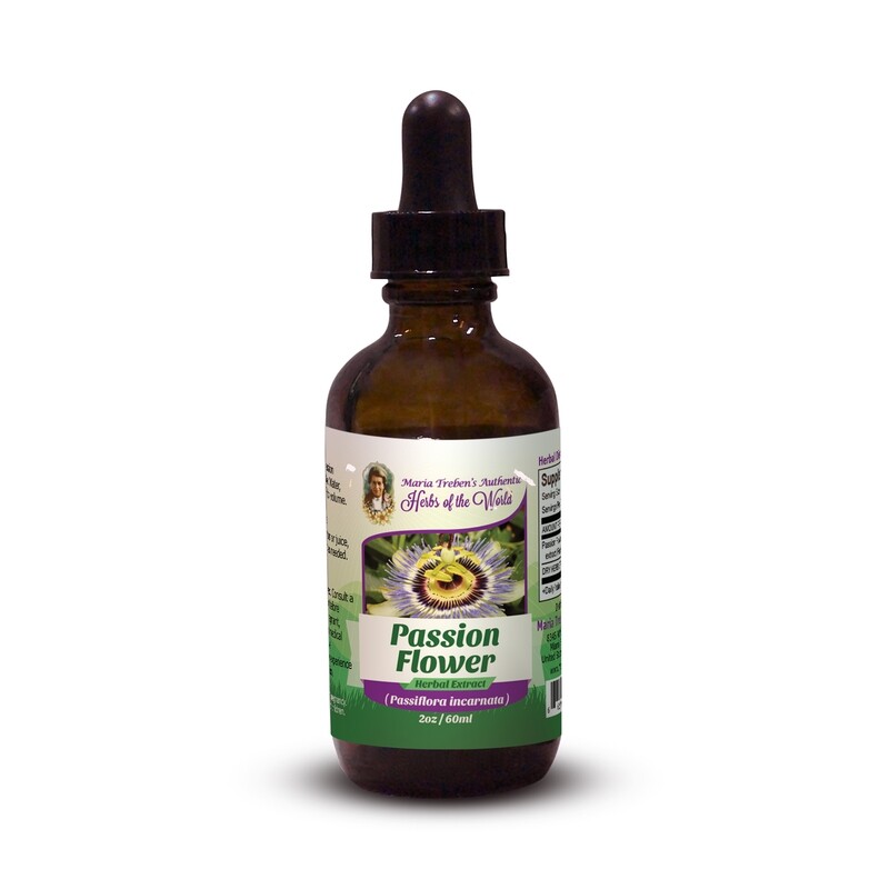 Passion Flower (Passiflora incarnata) 2oz/59ml Herbal Extract / Tincture - Maria Treben's Authentic™ Herbs of the World