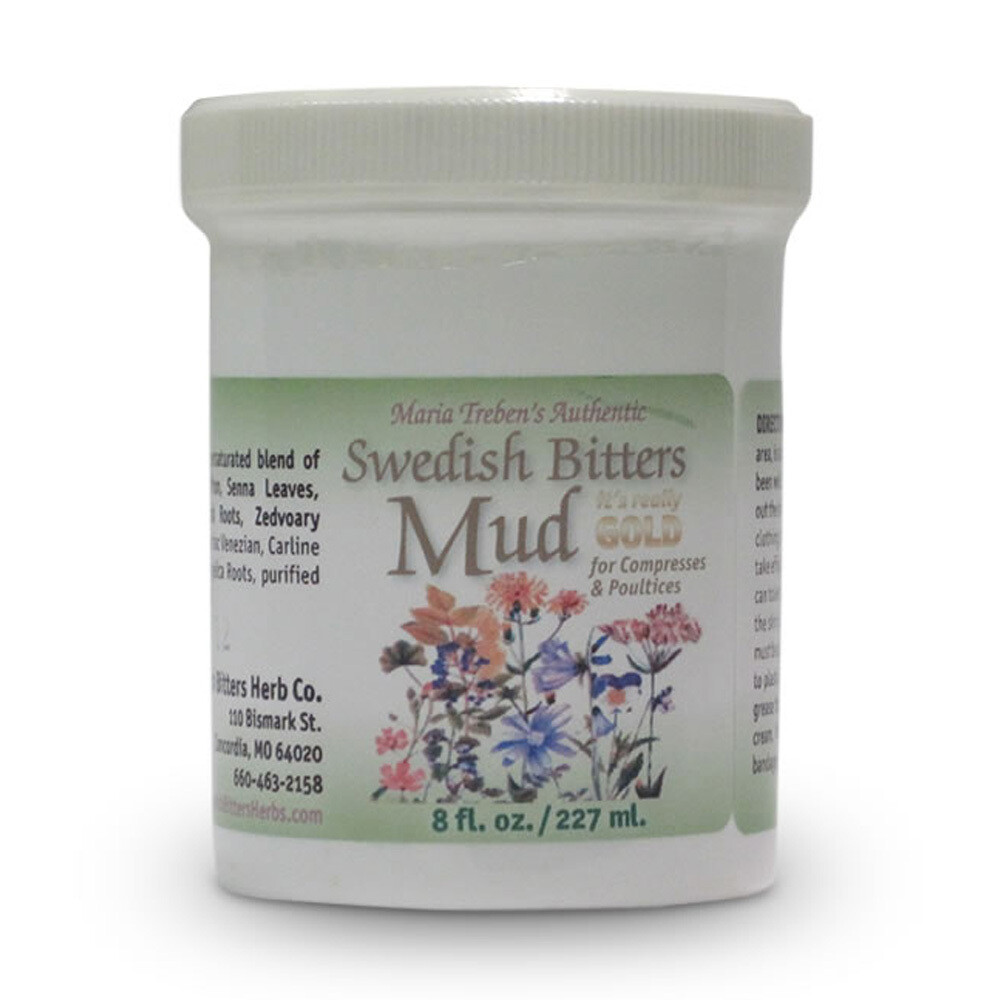 Maria Treben's Authentic™ Swedish Bitters Mud (8oz/227ml) jar Maria Treben's Authentic™ Swedish Bitters Mud (8oz/227ml) jar
