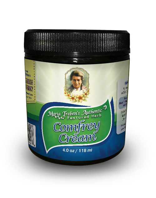 Comfrey (Symphytum officinale) 4oz/118ml Herbal Cream - Maria Treben's Authentic™ Featured Herb