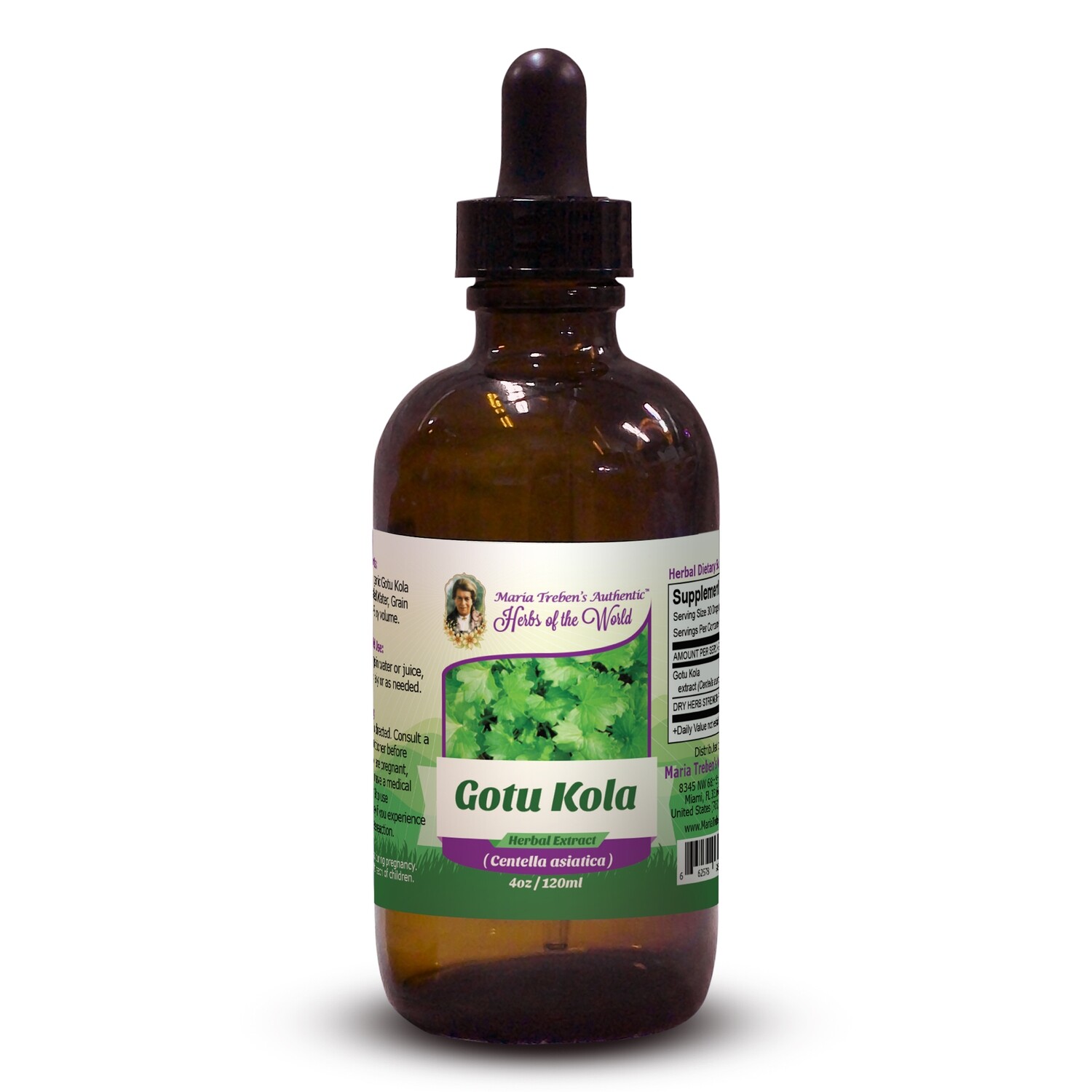 Gotu Kola Leaf (Centella asiatica) 4oz/118ml Herbal Extract / Tincture - Maria Treben's Authentic™ Herbs of the World Gotu Kola Leaf (Centella asiatica) 4oz/118ml Herbal Extract / Tincture - Maria Treben's Authentic™ Herbs of the World
