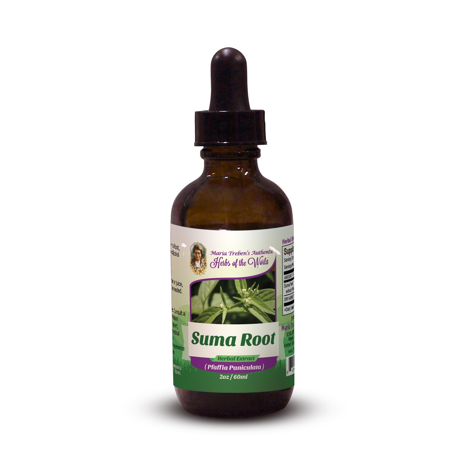 Suma Root (Pfaffia Paniculata) 2oz/59ml Herbal Extract / Tincture - Maria Treben's Authentic™ Herbs of the World Suma Root (Pfaffia Paniculata) 2oz/59ml Herbal Extract / Tincture - Maria Treben's Authentic™ Herbs of the World