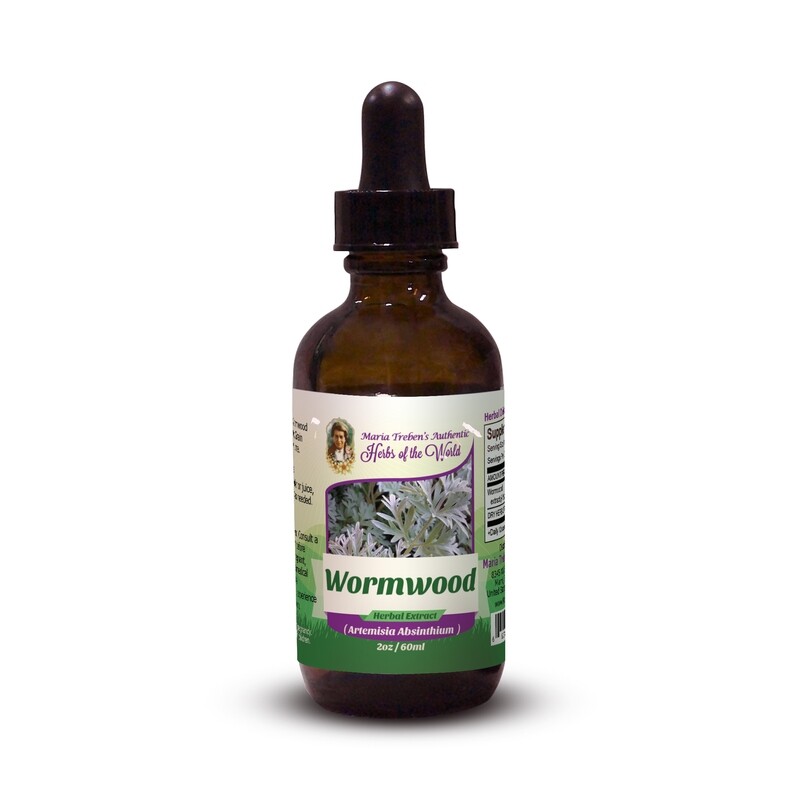 Wormwood Leaf (Artemisia Absinthium) 2oz/59ml Herbal Extract / Tincture - Maria Treben's Authentic™ Herbs of the World