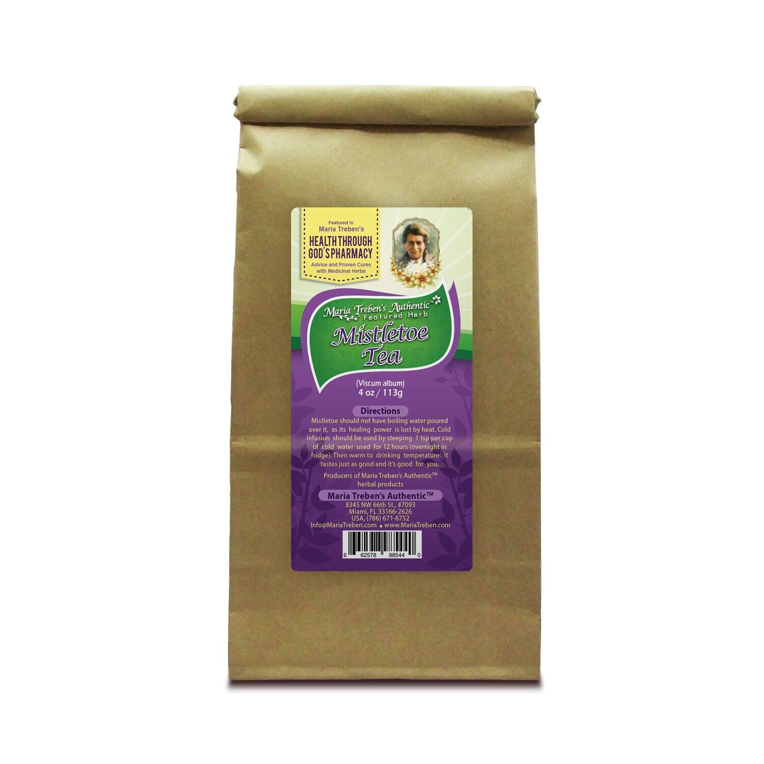 Mistletoe (Viscum album) 4oz/113g Herbal Tea - Maria Treben's Authentic™ Featured Herb