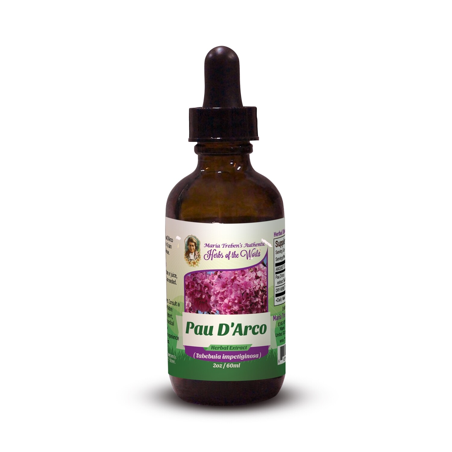 Pau D'Arco (Tabebuia impetiginosa) 2oz/59ml Herbal Extract / Tincture - Maria Treben's Authentic™ Herbs of the World