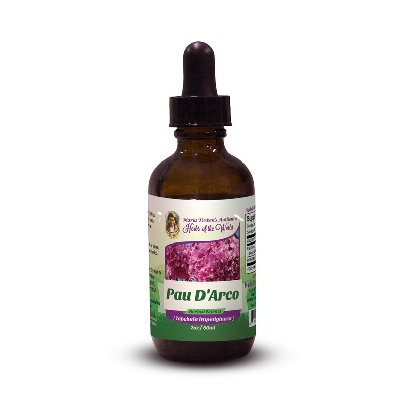 Pau D'Arco (Tabebuia impetiginosa) 2oz/59ml Herbal Extract / Tincture - Maria Treben's Authentic™ Herbs of the World