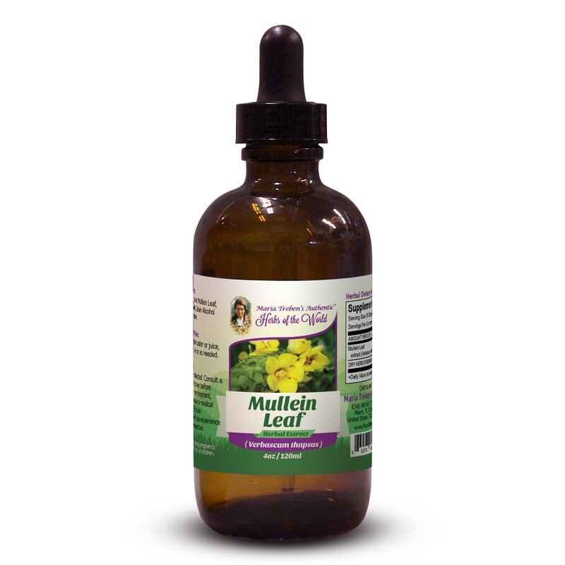 Mullein Leaf (Verbascum Thapsus) 4oz/118ml Herbal Extract / Tincture - Maria Treben's Authentic™ Herbs of the World